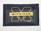 MICHIGAN WOLVERINES Team Logo Tri-Fold NYLON WALLET