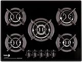 Fagor 5CFI-5GL NAT 70cm Gas Hob on Glass Edge with Wok Burner