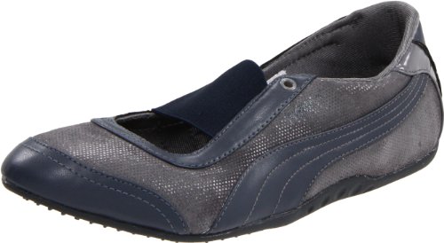 Puma Women's Sneakerina Shimmer Fashion Sneaker,Ebony,7 B US