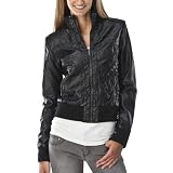 Xhilaration® Crinkled Bomber Jacket - Ebony