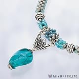 Create Your Own Miyuki Glass Bead Choker Necklace Kit - Neptune Aqua