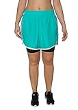 RBX Active Plus Size 2-in-1 Bike and Track Fitness Short,Ocean Blue,3X Plus