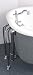 Clawfoot Tub Filler with a Short Gooseneck Spout w