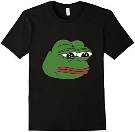 Men's Pepe Frog Meme T-Shirt Medium Black