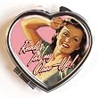 Womens Hand Made Retro "Cose Up Heart" Compact Mirror Case