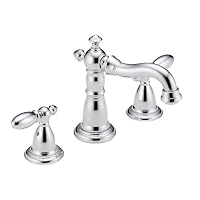 Delta Victorian 3555-216 Two Handle Widespread Lavatory Faucet, Chrome, (Not CA/VT Compliant)