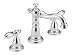 Delta 3555-216 Victorian Series Double-Handle Widespread Lavatory Faucet with Metal Pop-Up, Chrome