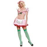 4pc. Strawberry Girl, W/underwire bra top, skirt, hat, and stockings