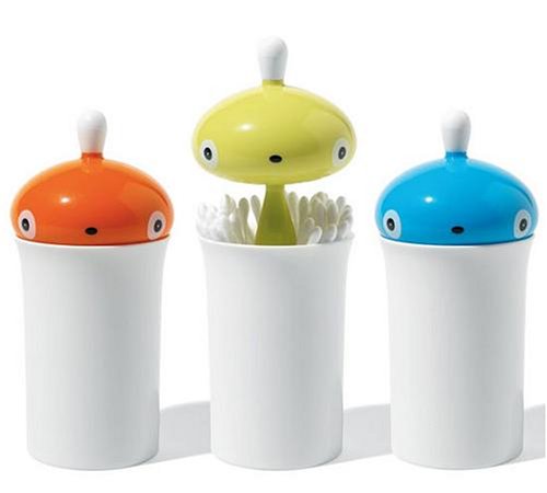 Alessi Pisellino Cotton Swabs Holder, Green