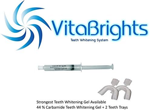 VitaBrights 44% Carbamide Teeth Whitening Gel 10ml Plus 2 Teeth Trays