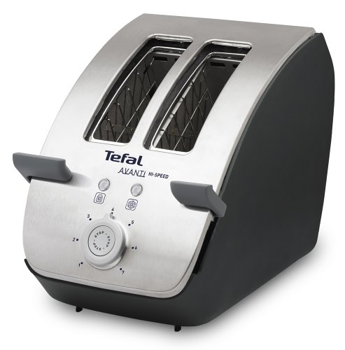 Tefal Avanti Deluxe Toaster, 2 Slice, Chrome and Black
