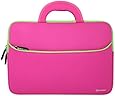 Evecase Ultra-Portable Universal Neoprene Carrying Sleeve Case Bag Cover for 14 inch Laptop Notebook Ultrabook Macbook and Computer (ACER ASUS HP SONY TOSHIBA DELL LENOVO SAMSUNG APPLE) - Hot Pink