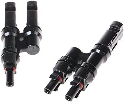1Pair Solar Panel MC4 T/ Y Branch Connectors Cable Splitter Coupler Combiner