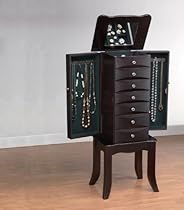 Acme 16000 Teresa Jewelry Armoire, Java Finish Acme 16000 Teresa Jewelry Armoire, Java Finish