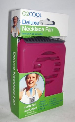 Deluxe Necklace Fan By O2 Cool - Battery Operated - PINK