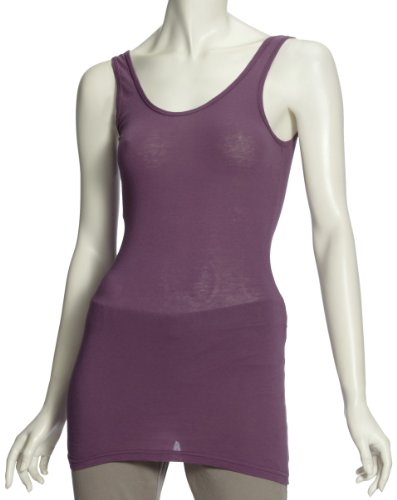 Bobi BASIC SCOOP NECK TANK 525-3026 Damen Tops, Gr. 34  (XS), Violett (dark lilac ) Preisvergleich