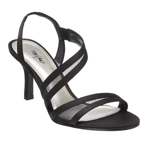 Mossimo Hannelore Satin Ankle-Strap Heels - Black