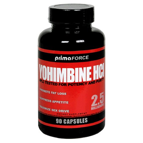 Primaforce Yohimbine HCl Capsules, 2.5 mg, 90-Count Bottles Pack of 2