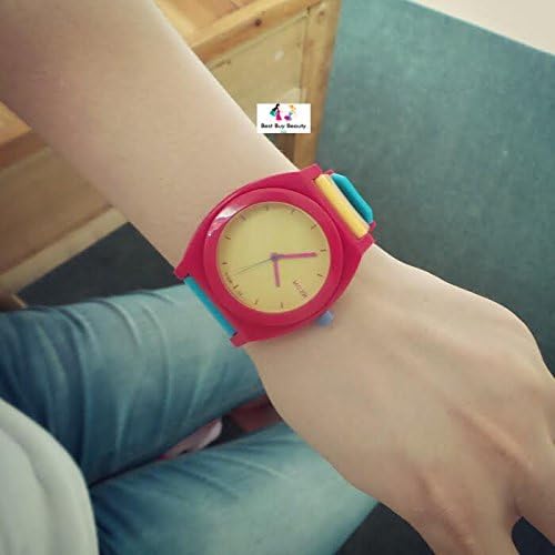 Casual hand watches, Cute Fashion hand wathces (Red mix color)