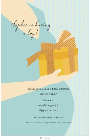 Blue Momma To Be Belly Baby Boy Shower or Announcement Printable Invitation Cards; Set of 10