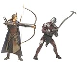 Lord of the Rings The Two Towers Elven Archer and Uruk-Hai Berserker figures- 6 inches