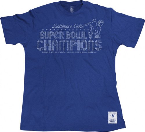 Buy Baltimore Colts Super Bowl V Champion Commemorative Vintage T-Shirt
