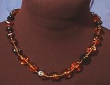 Warm Tones Beads Honeyed Amber Look Necklace N139