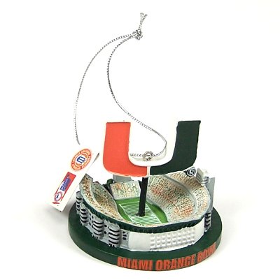 Buy MIAMI HURRICANES STADIUM REPLICA CHRISTMAS ORNAMENT by Forever Collectibles