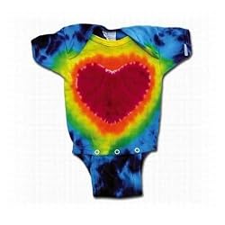 Tie Dye "Heart" body suit for infants