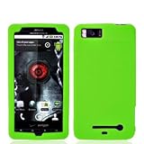 Neon Green Silicone Rubber Gel Soft Skin Case Cover for For Motorola Droid  ....
