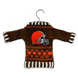Pack of 3 NFL Cleveland Browns Sweater Christmas Ornaments on Hangers