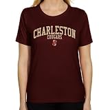 NCAA Charleston Cougars Ladies Team Arch Classic Fit T-Shirt - Maroon
