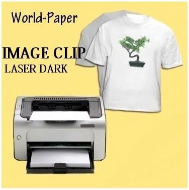Photo ImageClip Laser Heat Transfer Paper 8.5x11 Image Clip Dark, Dark Fab 50 Sheets