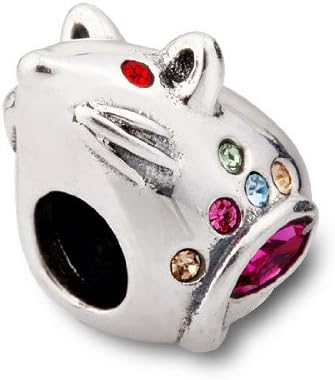 Zodiac Clever Rat Beads Made with Swarovski and Sterling Silver (Get 1 Genuine Leather Bracelet)