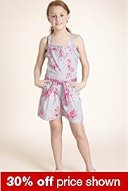 Pure Cotton Square Neck Floral Print Playsuit