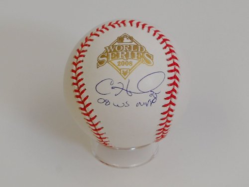 Cole Hamels Philadelphia Phillies Autographed 2008 World Series MLB Baseball Inscribed 