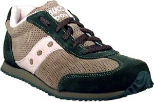 Saucony Womens Dove Perf Suede Olive/Pink Running shoe