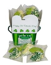 Belgian White Chocolate Dipped St. Patrick's Day Fortune Cookies