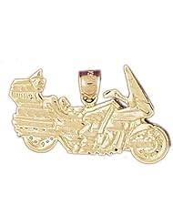 Dazzlers Solid 14k Gold Motorbike Charm Pendant Available in three colors from jewelsberry (weights: 6.2 grams only)