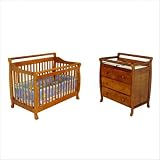 Liberty 4-in-1 Convertible Crib Nursery Set in Pecan