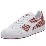  : Diadora Heritage Men's B. Elite Net Sneaker,White/Red,7.5 M