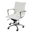 Otto Low-Back Chair - White/ Aluminum