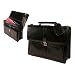 Stebco, Structured Flapover Top Grain Leather Executive Case in Black or Caramel - Black
