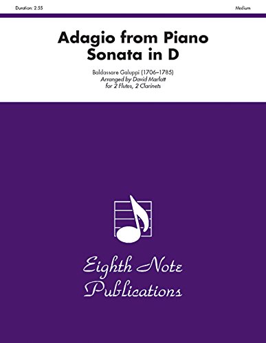 Adagio (from Piano Sonata in D): Score & Parts (Eighth Note Publications)