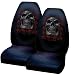 Plasticolor 6596R01 Liquid Blue Day of the Dead Skull & Roses Front Bucket Seat Cover...