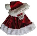 Christmas Mrs. Claus/ Santa's Helper /Elf Red Velvet Costume Outfit Toddler Girls Skirt Hat Socks OSFM 2T 3T 4T