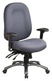 Office Star PRO-LINE II 8511 Multi-Function High Back Chair with Seat Slider and Titanium Finish