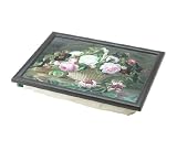 from The Emporium Lap Trays Bean Bag Cushion Lap Tray. Old English Rose Design