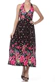 Women's Long Halter Top Cotton Dress