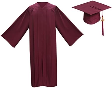 Apparel Group Big Boys' Matte Maroon High School Cap, Gown & Tassel